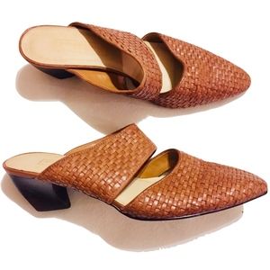 Andrew Geller | woven leather mules